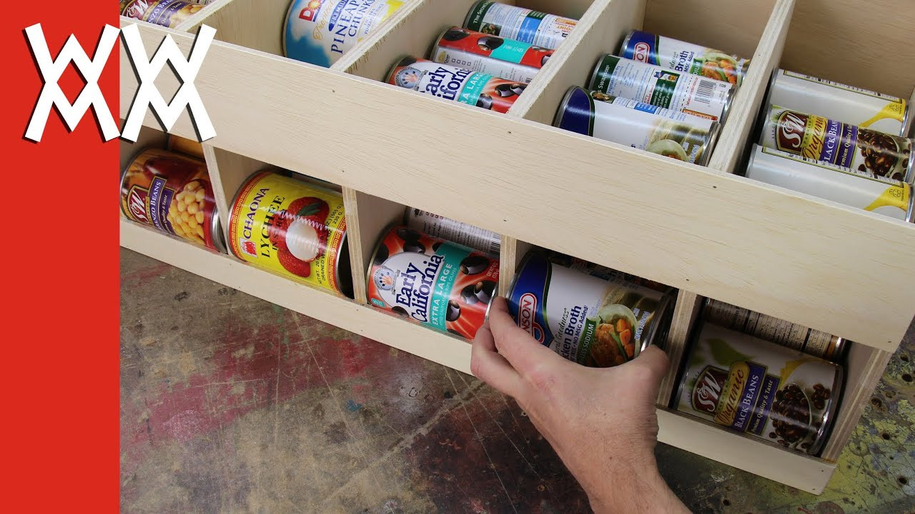 Pantry Can Organizer DIY
 Make a canned food dispenser Organize your January
