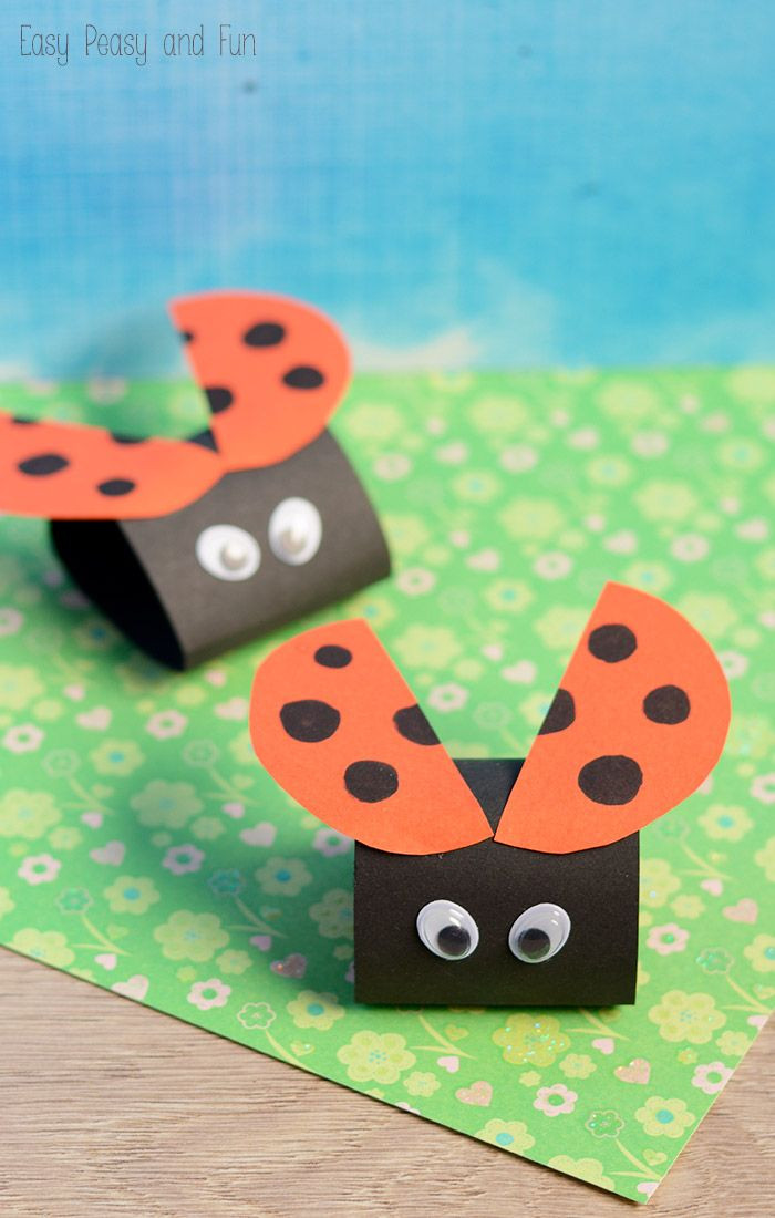Paper Makes For Kids
 Simple Ladybug Paper Craft