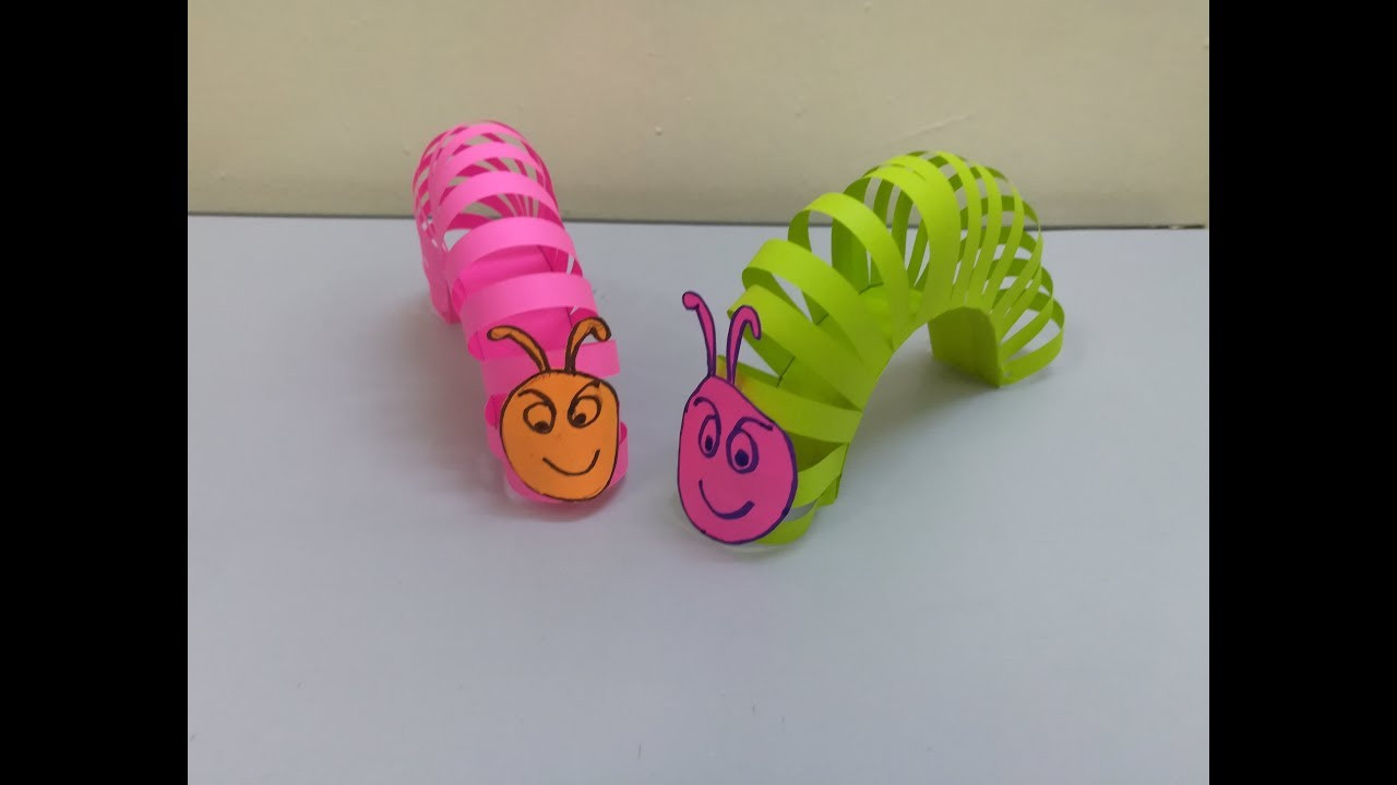 Paper Makes For Kids
 How to make a paper worm I Making paper toys for kids