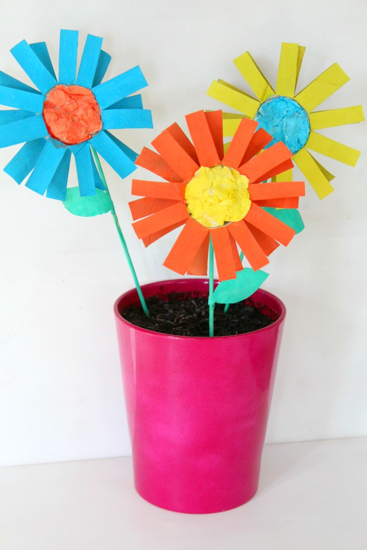 Paper Makes For Kids
 How To Make Paper Flowers For Kids With Toilet Paper Rolls