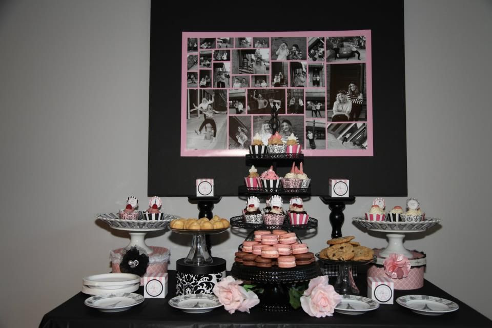 Paris Themed Graduation Party Ideas
 Make a photo collage board of them for her shower for