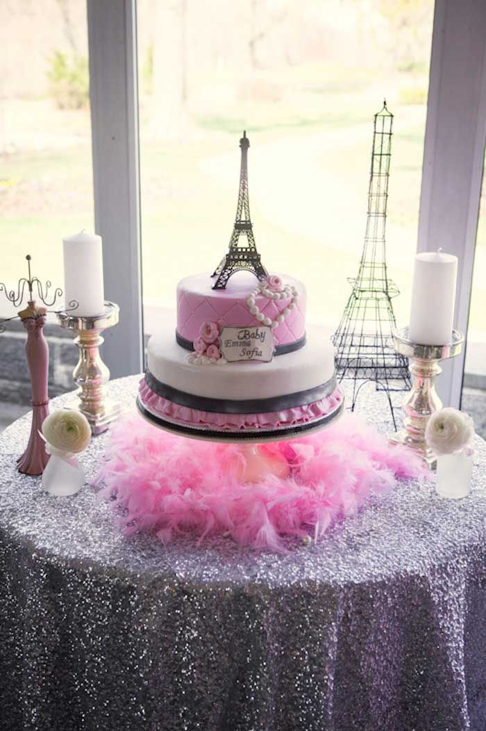 Paris Themed Graduation Party Ideas
 I LOVE the sparkles & the cute little pink fluffy thing