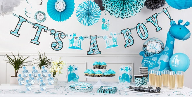 Party City Baby Shower Decoration Ideas
 Blue Safari Baby Shower Decorations Party City