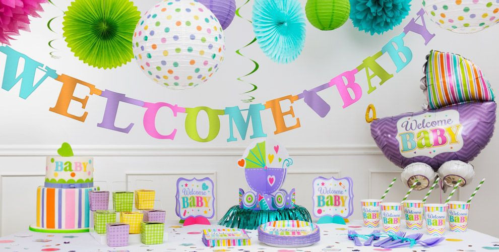 Party City Baby Shower Decoration Ideas
 Bright Wel e Baby Shower Decorations Party City