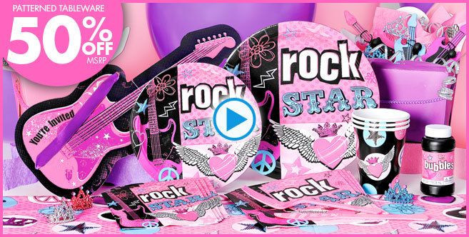 Party City Girl Birthday Decorations
 Rocker Girl Rock Star Party Supplies Rock Star Birthday