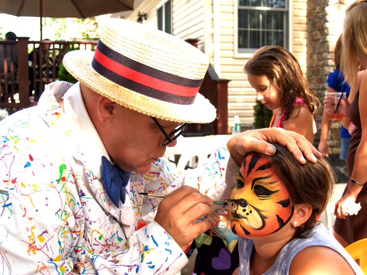 Party Entertainers For Kids
 Professional Face Painters hand and cheek art washable