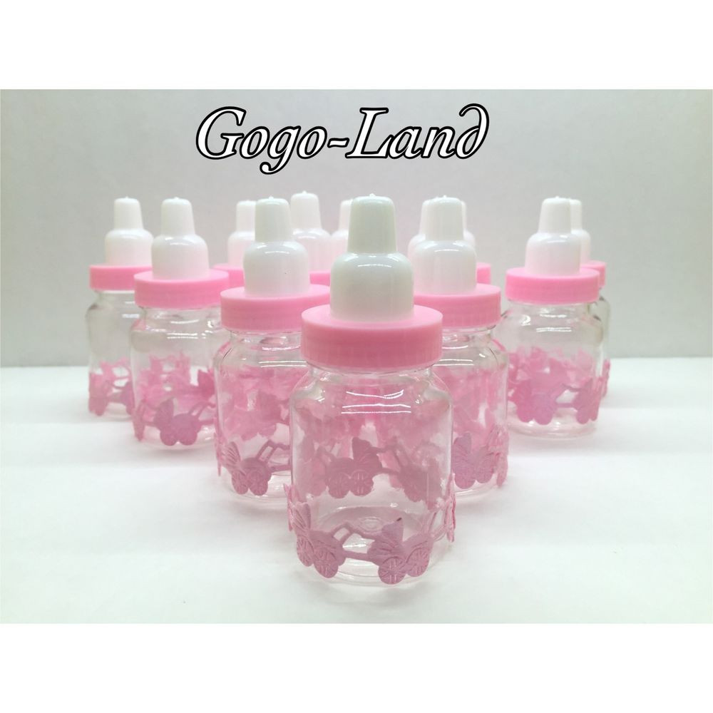 Party Favors Ideas Baby Shower
 36 Fillable Bottles For Baby Shower Favors Pink Party