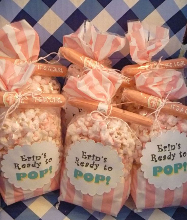 Party Favors Ideas Baby Shower
 easy party favor Bags not pink but "cigar" can be or