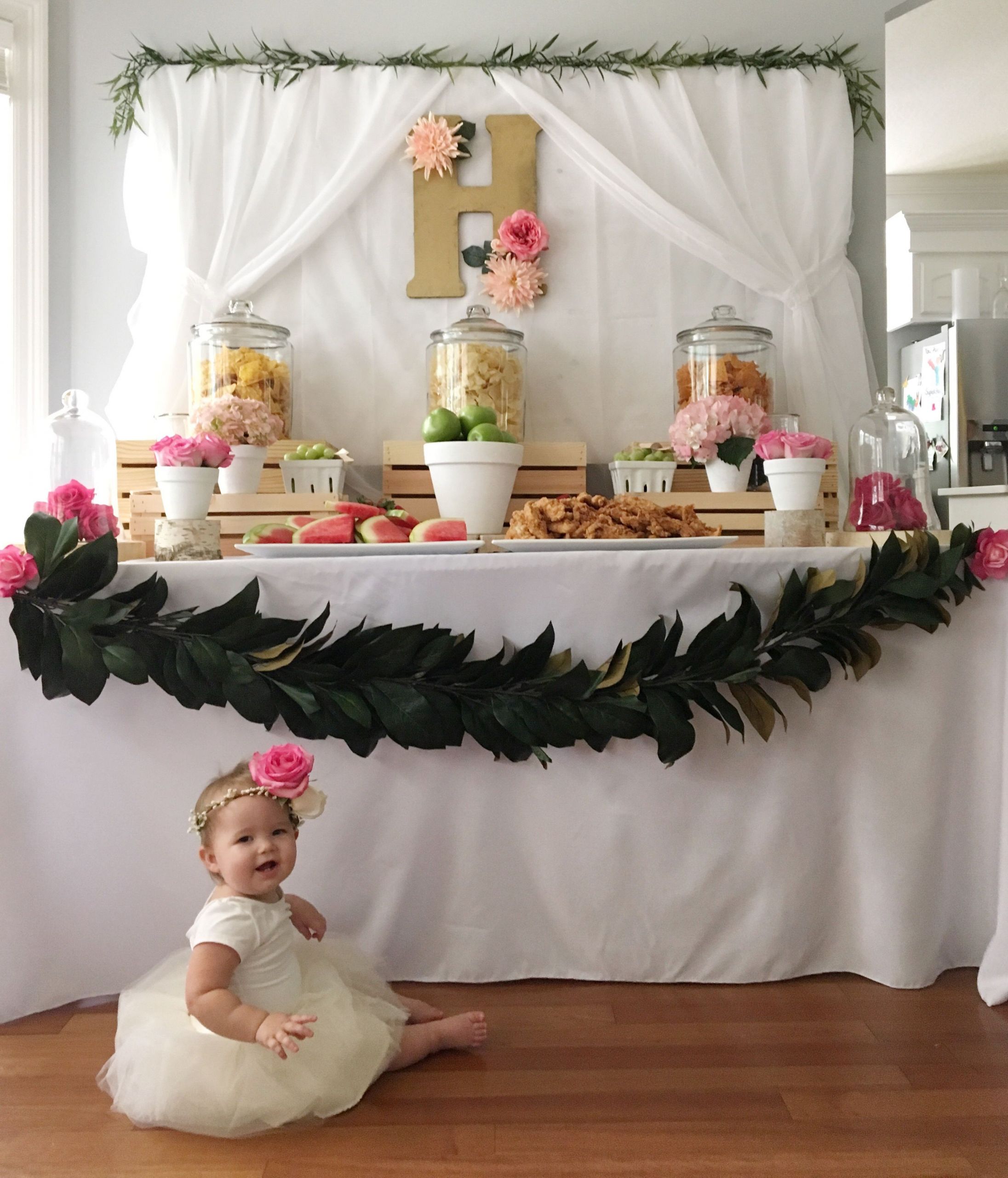 Party Ideas For 1 Year Old Baby Girl
 Harper s Floral First Birthday