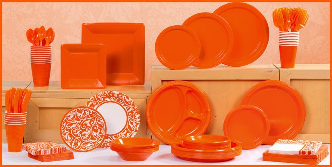 Partycity.com Birthday Party Supplies
 Orange Tableware Orange Party Supplies Party City
