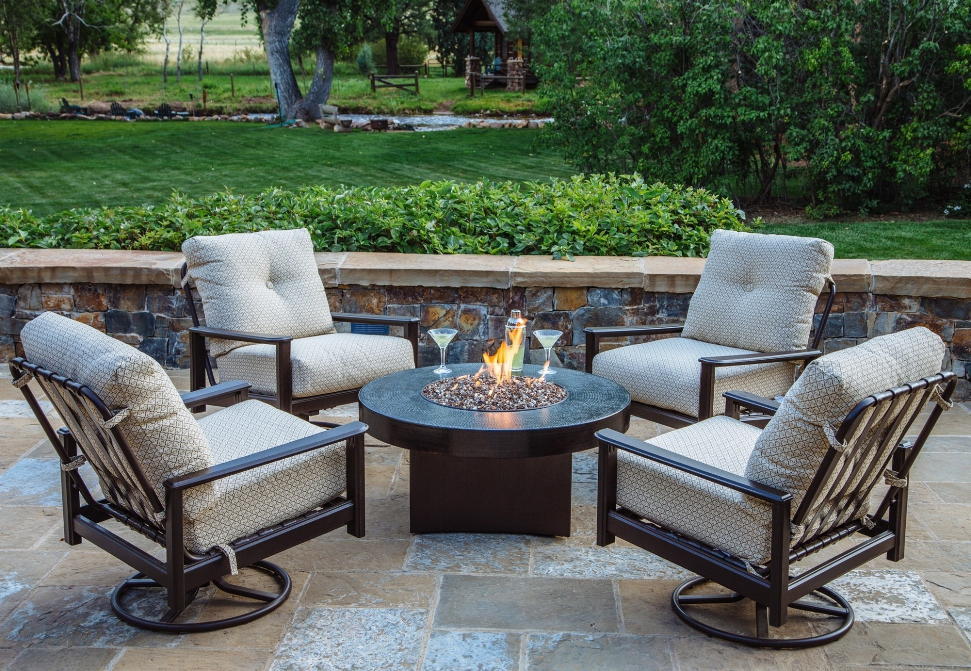 Outdoor Fire Pit Patio Sets Pit fire sets chat patio hayneedle outdoor furniture gas conversation seating san miguel aluminum cast table belham living pits piece