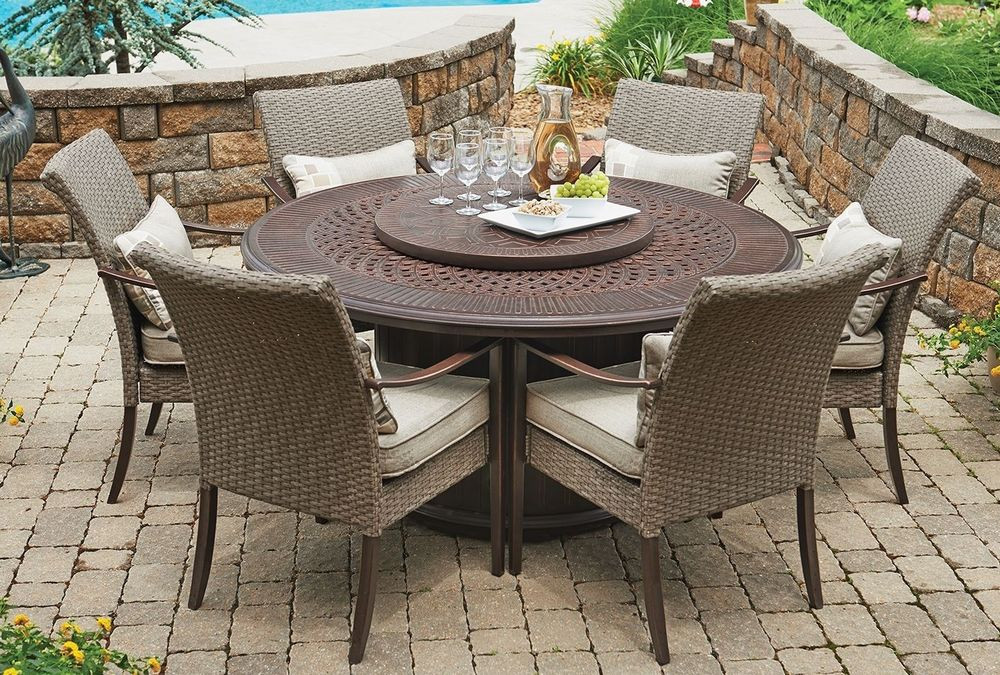 Patio Set With Fire Pit
 Outdoor Wicker Firepit Dining Table Set Chair Fire Pit