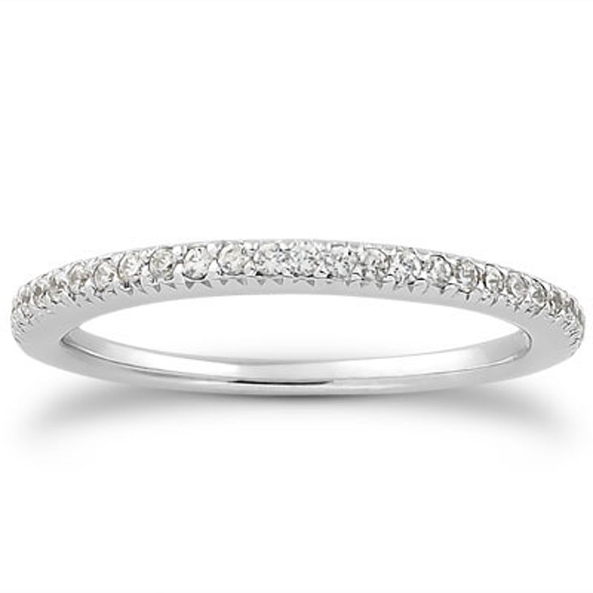 Pave Wedding Bands
 14K White Gold Fancy Engraved Pave Diamond Wedding Ring Band