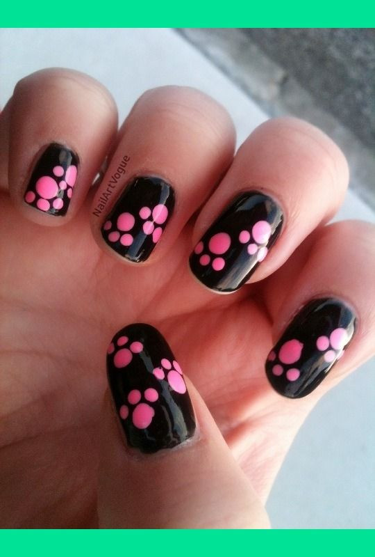 Paw Print Nail Designs
 The 25 best Paw print nails ideas on Pinterest