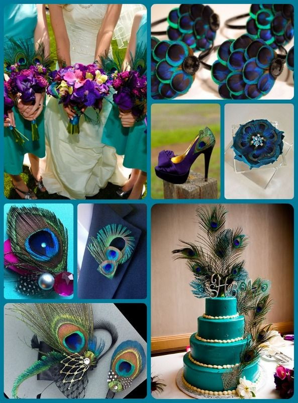 Peacock Color Wedding
 Peacock color scheme really only pinned this for the