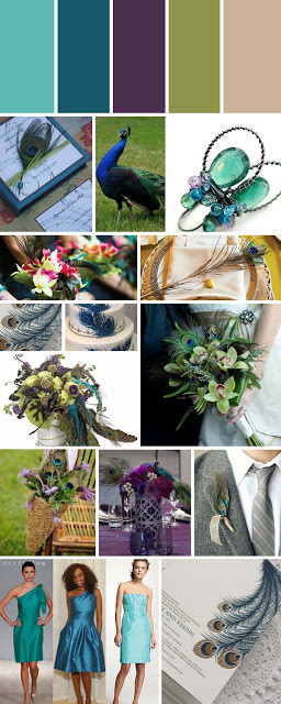 Peacock Color Wedding
 Loosh Creations Peacock inspired wedding