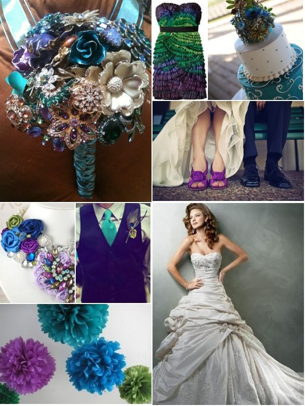 Peacock Color Wedding
 201 best Peacock Wedding Theme images on Pinterest
