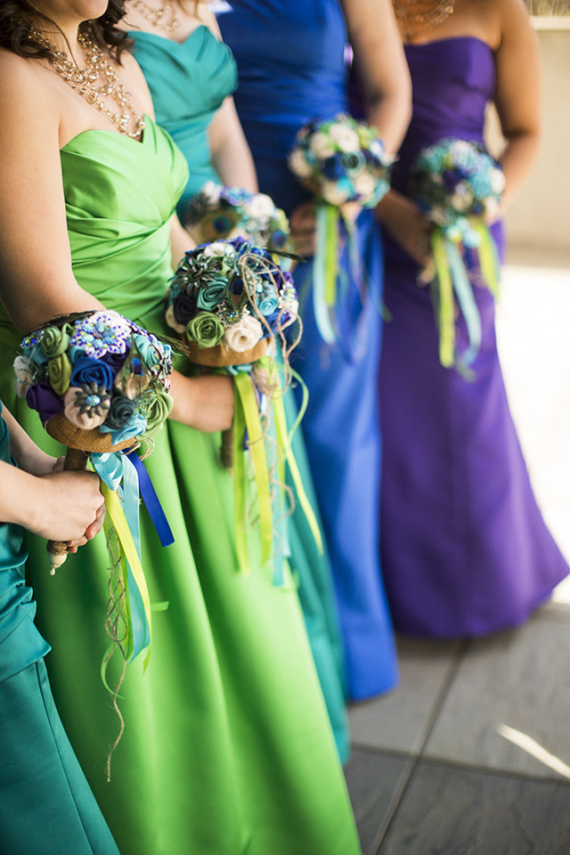 Peacock Color Wedding
 Colorful Pacific Northwest Peacock Inspired Wedding