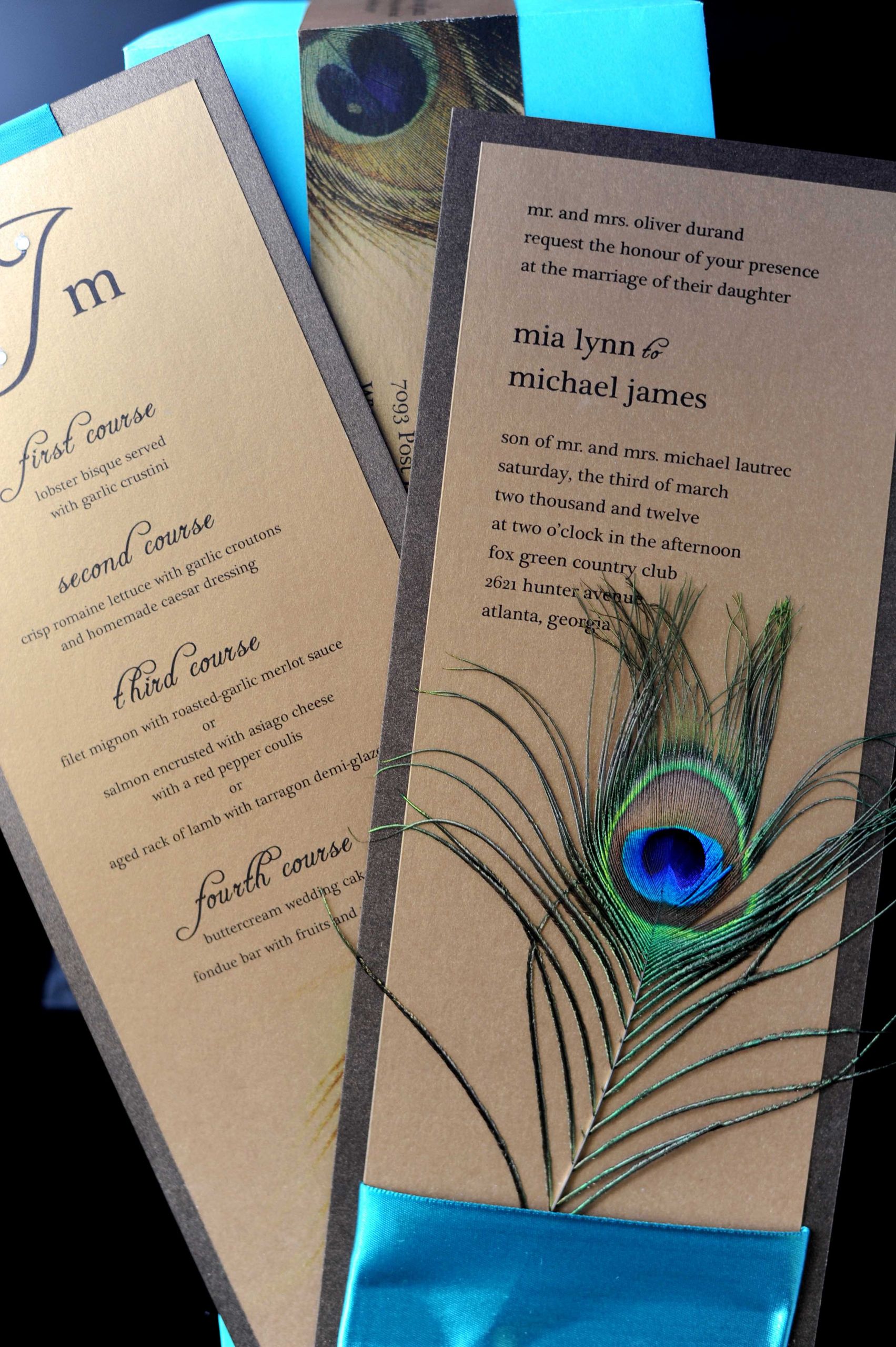 Peacock Wedding Invitation
 peacock wedding invitation