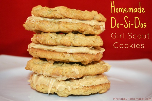 Peanut Butter Sandwich Girl Scout Cookies
 Homemade Do Si Dos Girl Scout Cookies
