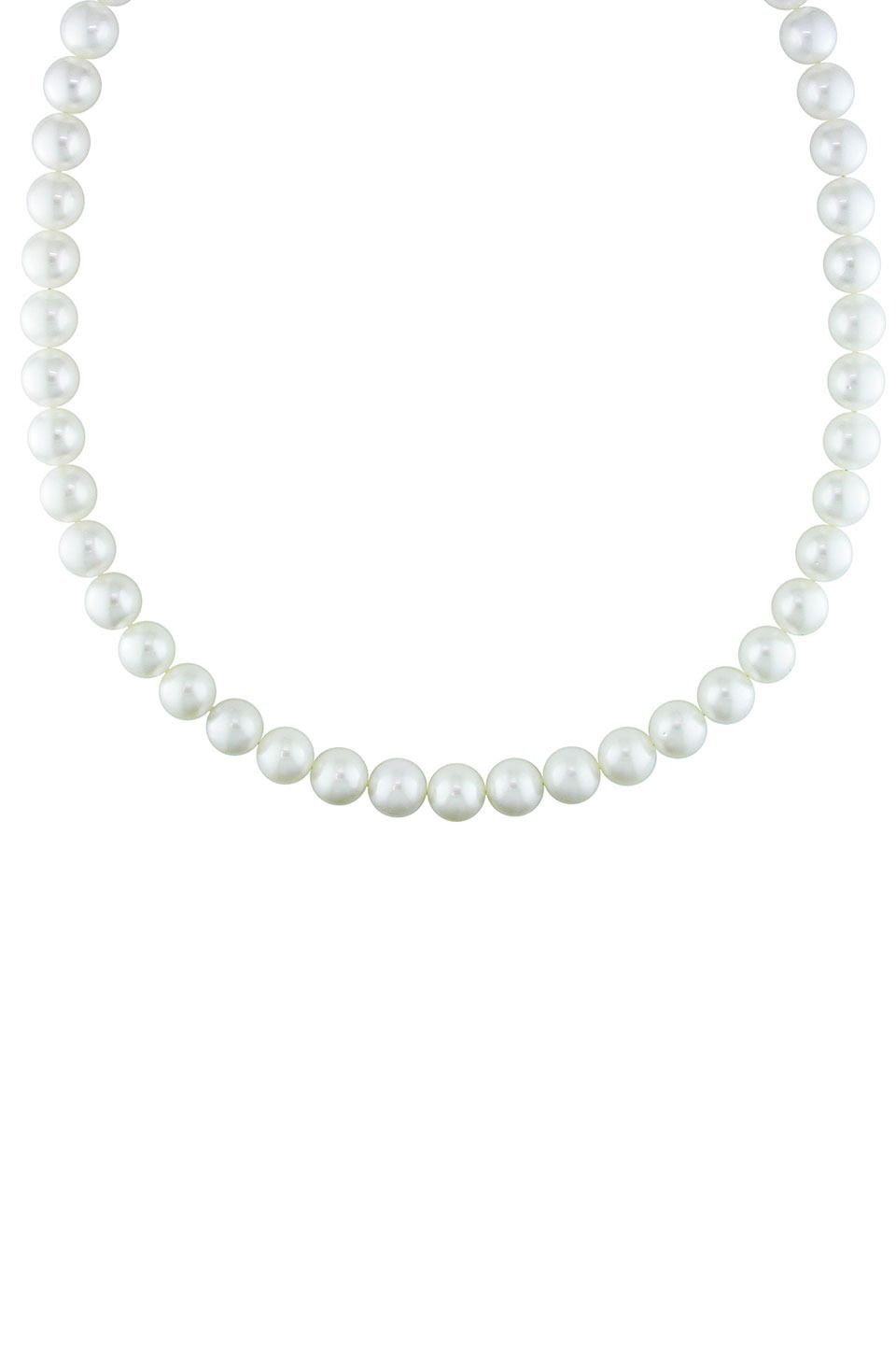 Pearl Necklace Porn
 Tahitian Pearl 9 10mm White South Sea Pearl & Diamond