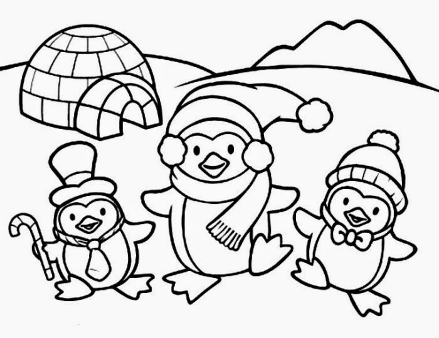 Penguin Coloring Pages For Kids
 colours drawing wallpaper Cute Baby Penguin Colour
