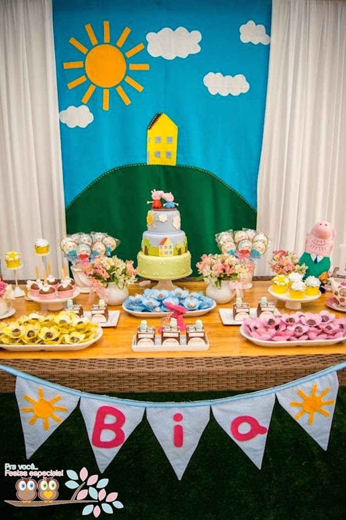 Peppa Pig Decorations Birthday
 Kara s Party Ideas Peppa Pig themed birthday party with