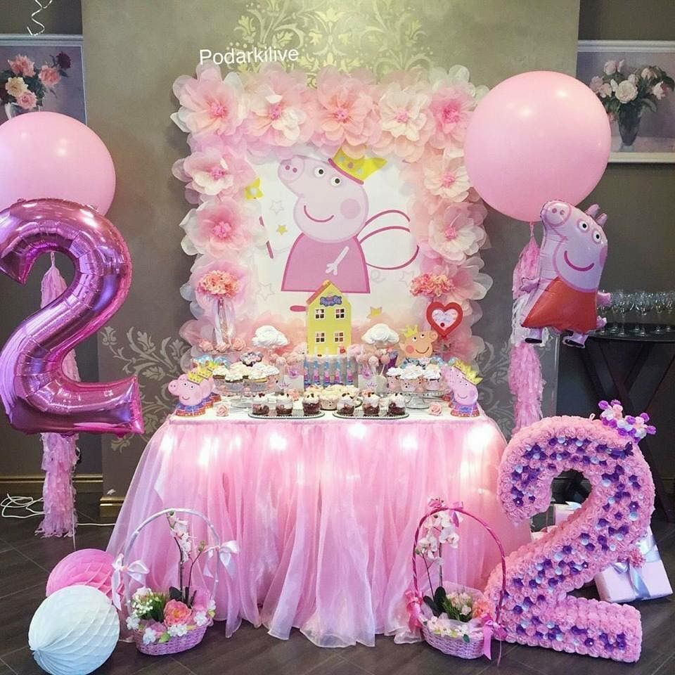 Peppa Pig Decorations Birthday
 Peppa Pig Birthday Party Cake display