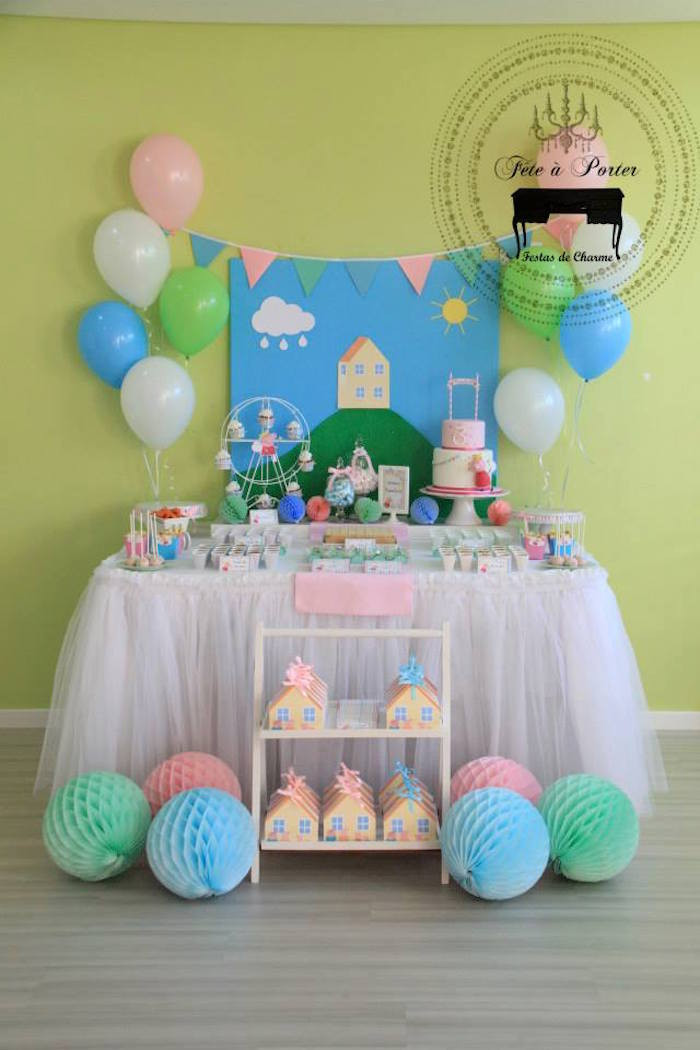 Peppa Pig Decorations Birthday
 Kara s Party Ideas Peppa Pig Themed Birthday Party