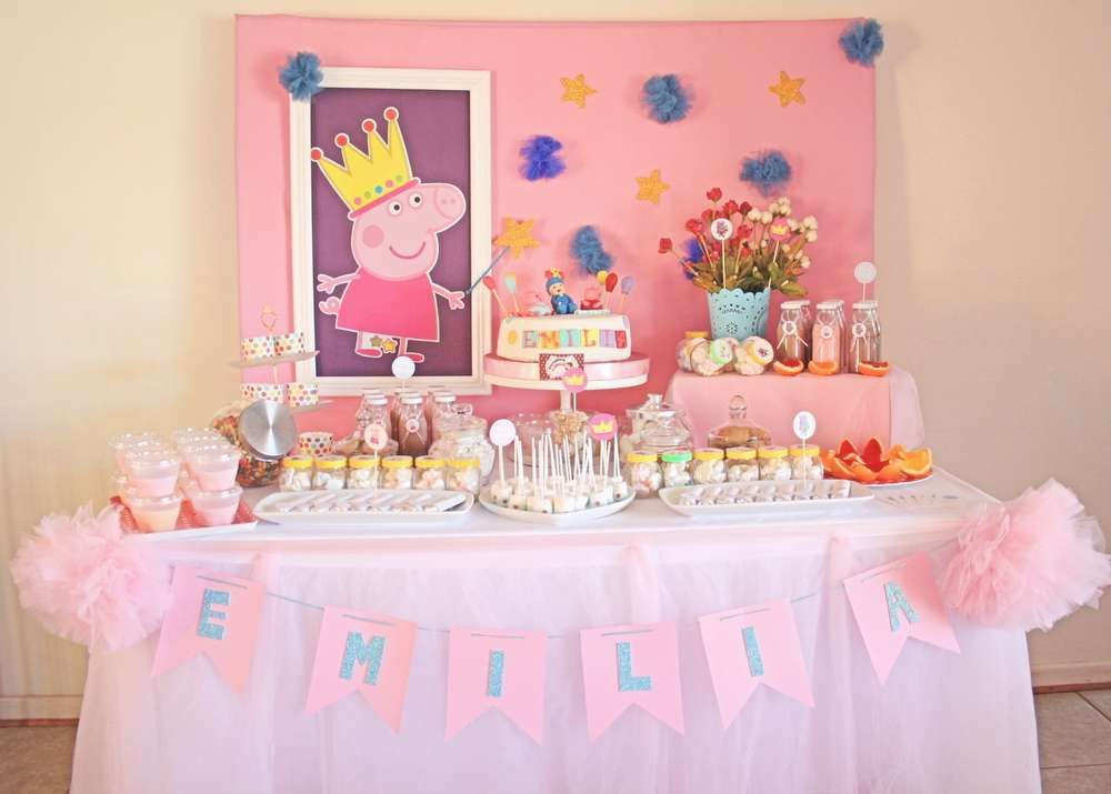 Peppa Pig Decorations Birthday
 Pink Peppa Pig birthday party See more party planning
