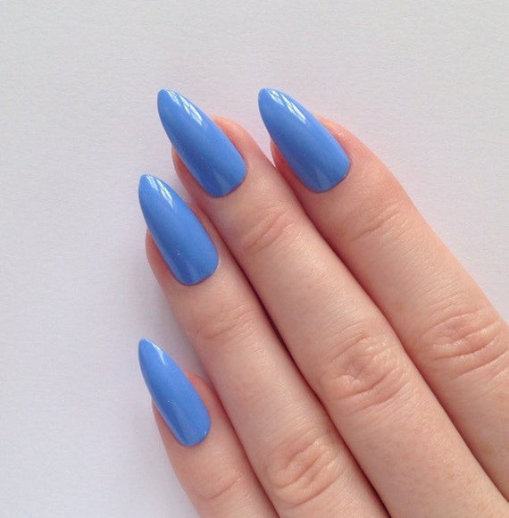 Periwinkle Nail Designs
 Periwinkle blue stiletto nails Nail designs by