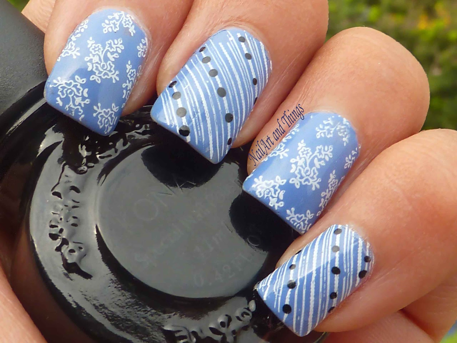 Periwinkle Nail Designs
 NailArt and Things Periwinkle Lace Nail Art