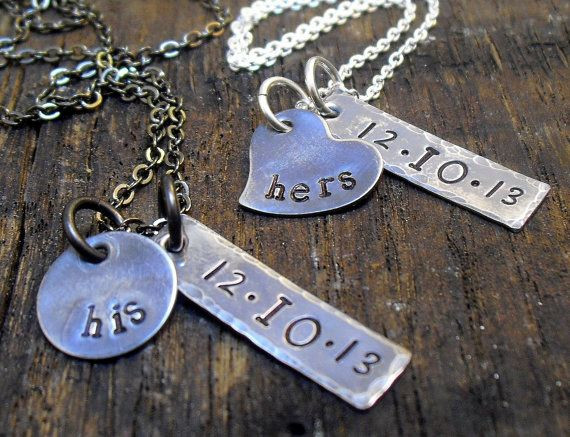 Personalized Couples Necklace Sets
 Personalized Couples Necklace Set Anniversary Gift