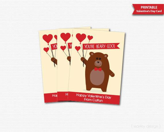 Personalized Gift Cards For Kids
 Personalized Kids Classroom Valentines Cards Valentine s