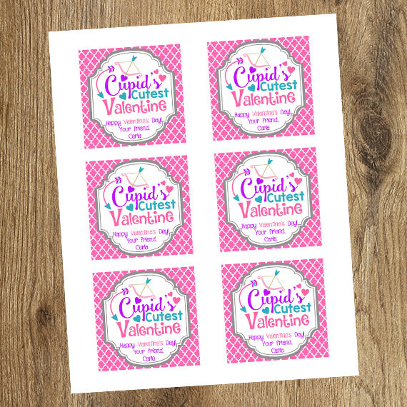 Personalized Gift Cards For Kids
 Kids Valentine’s Day Tags Valentines Treat Cards