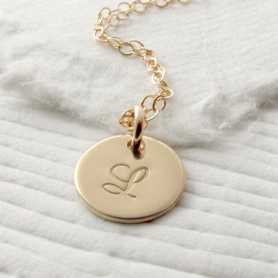 Personalized Gold Necklace
 14k Solid Gold Personalized Necklace Gold Initial Necklace