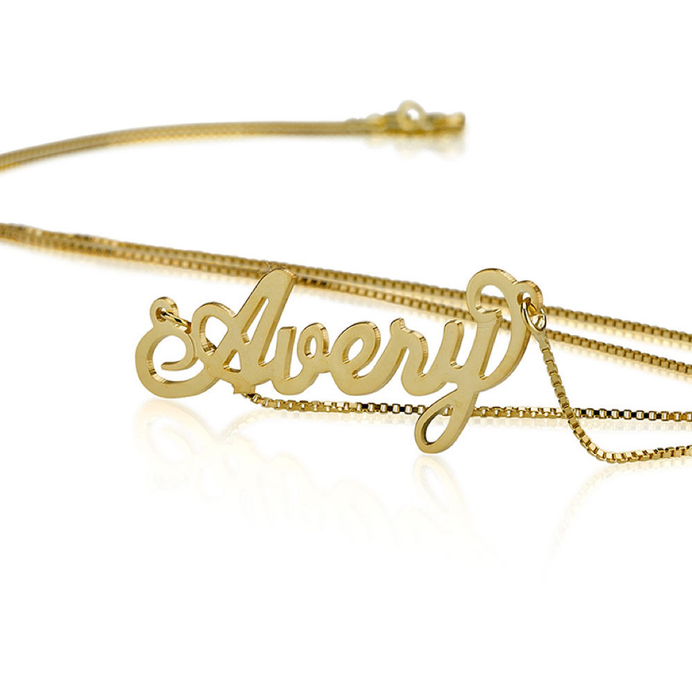 Personalized Gold Necklace
 Name Necklace 18k Gold Plate Personalized Name Necklace