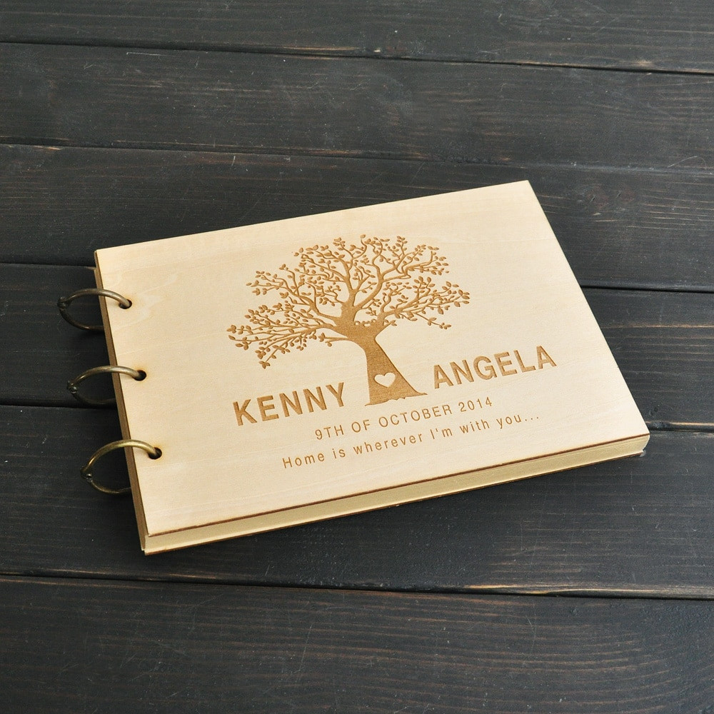Personalized Guest Book For Wedding
 Custom Wedding Tree Guest Book Wedding Guestbook Album