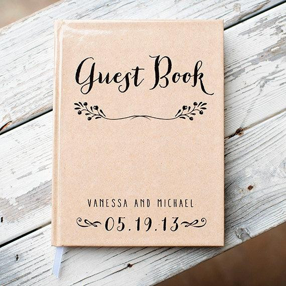 Personalized Guest Book For Wedding
 Wedding Guest Book Wedding Guestbook Custom by starboardpress