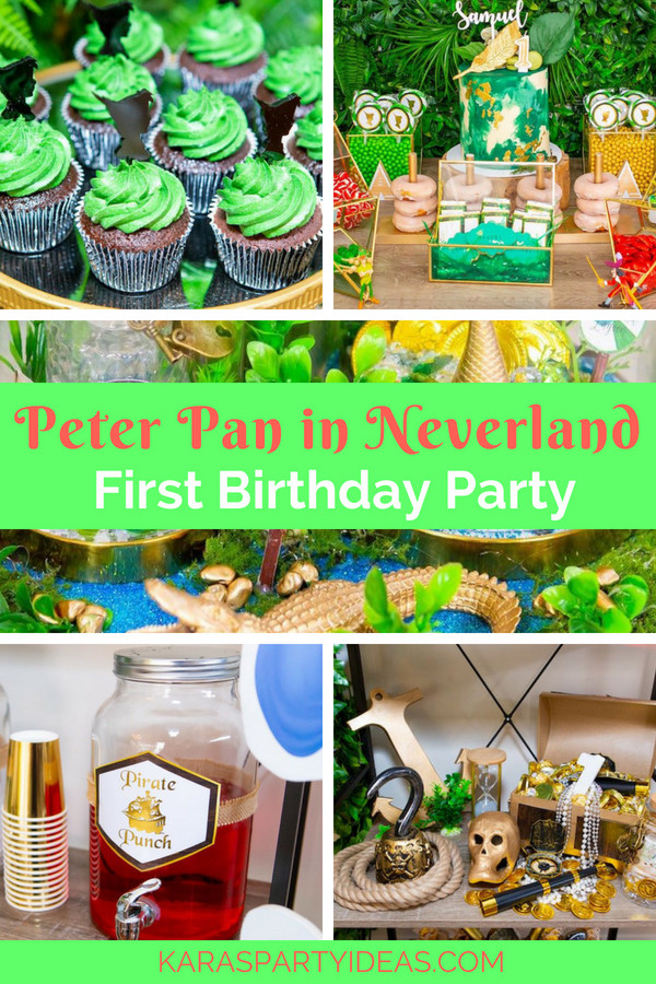 Peter Pan Birthday Party
 Kara s Party Ideas Peter Pan in Neverland First Birthday