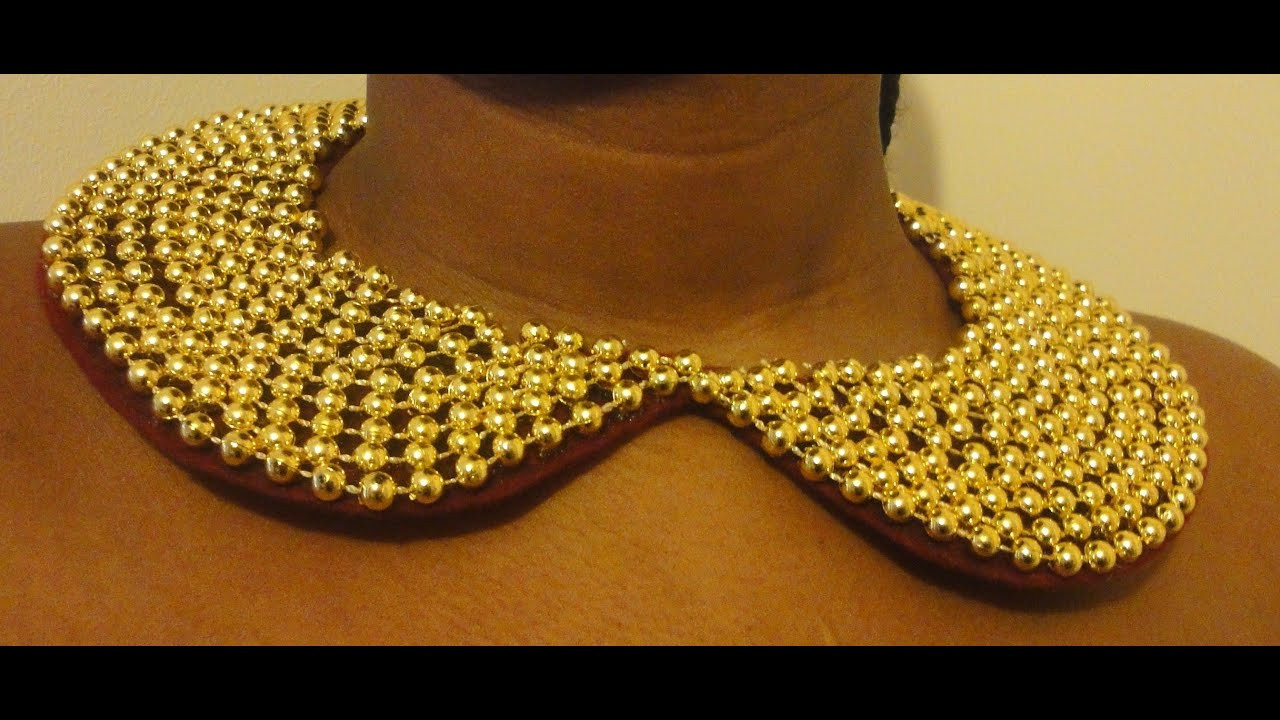 Peter Pan Collar Necklace
 DIY Peter Pan Collar Necklace Pearl Beaded Collar