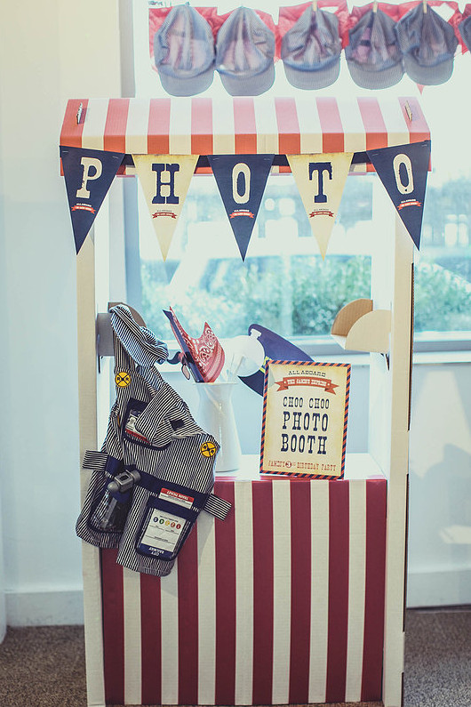 Photo Booth Ideas For Birthday Party
 Vintage Train Birthday Party Spaceships and Laser Beams
