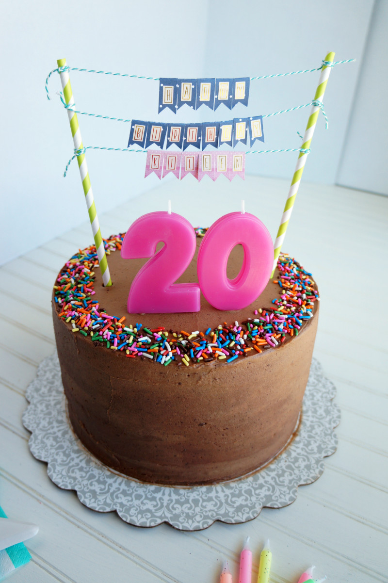 Photo Of Birthday Cake
 20th birthday chocolate confetti cake