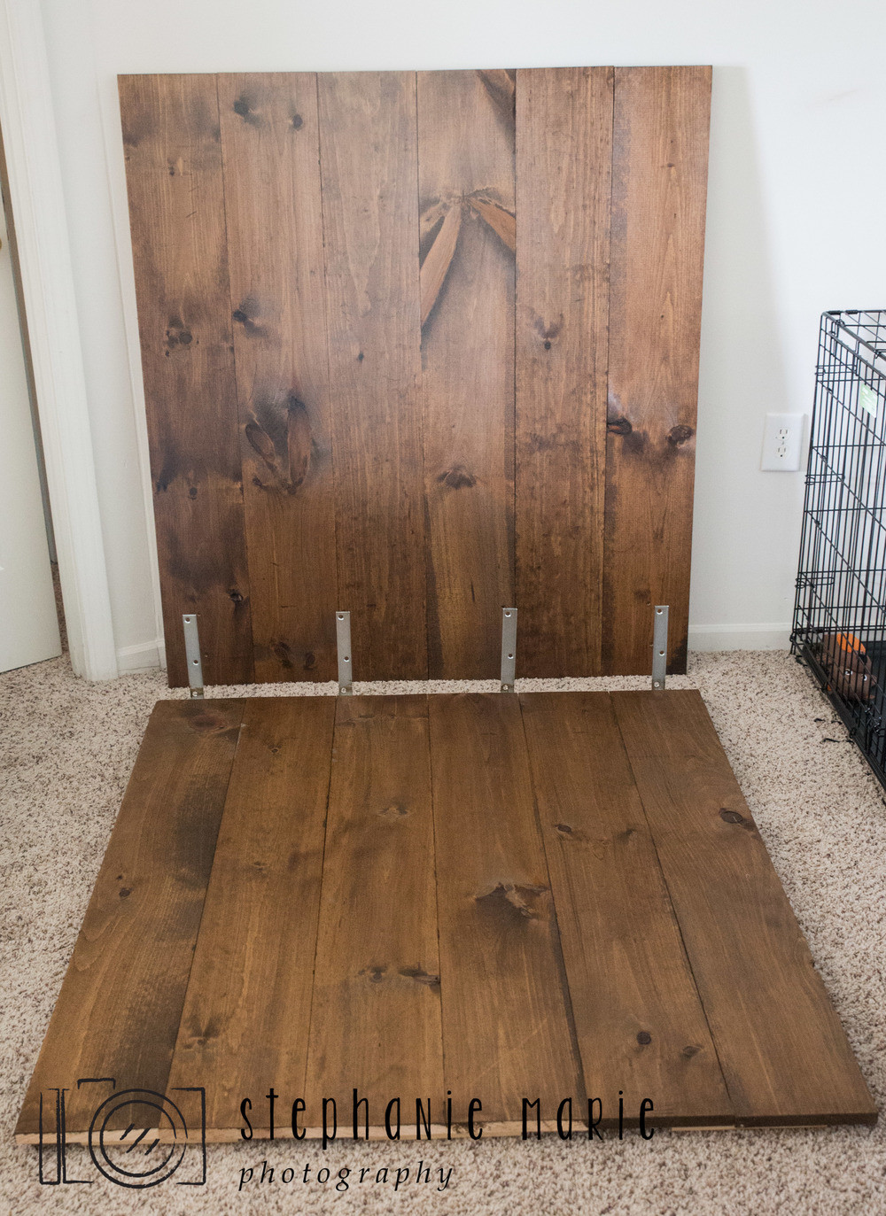 Photo On Wood DIY
 DIY Faux Hardwood Wall & Floor — Stephanie Marie