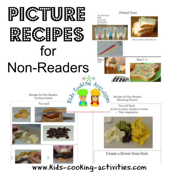 Picture Recipes For Kids
 Non reader recipes or picture recipes for young kids to