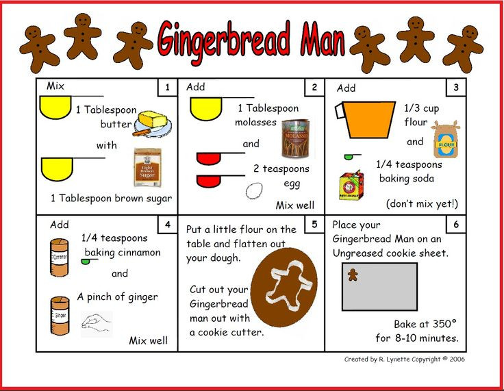 Picture Recipes For Kids
 Gingerbread Man Recipe in