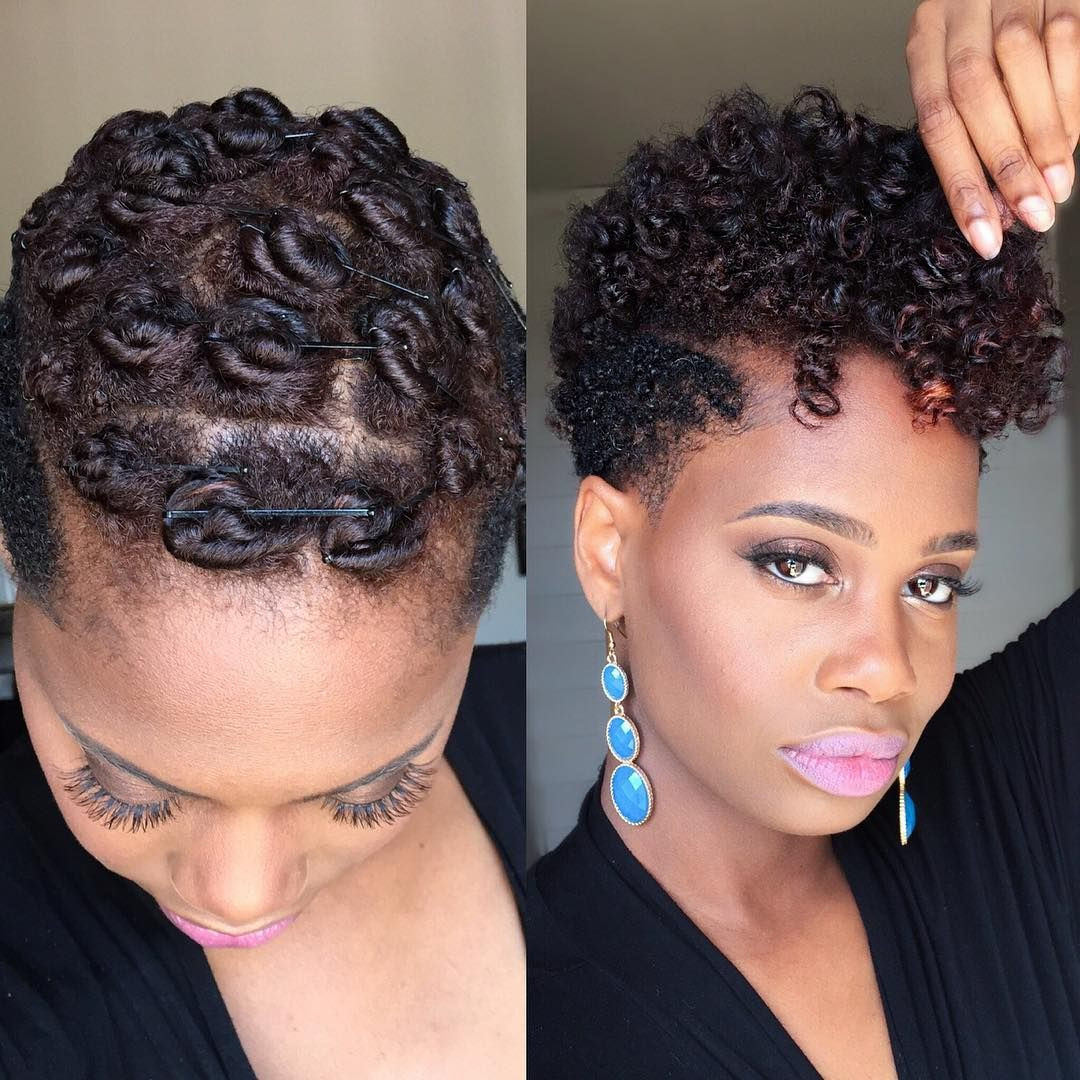 Pin Curl Hairstyles For Black Hair
 Pin Curls on Tapered Natural Hair