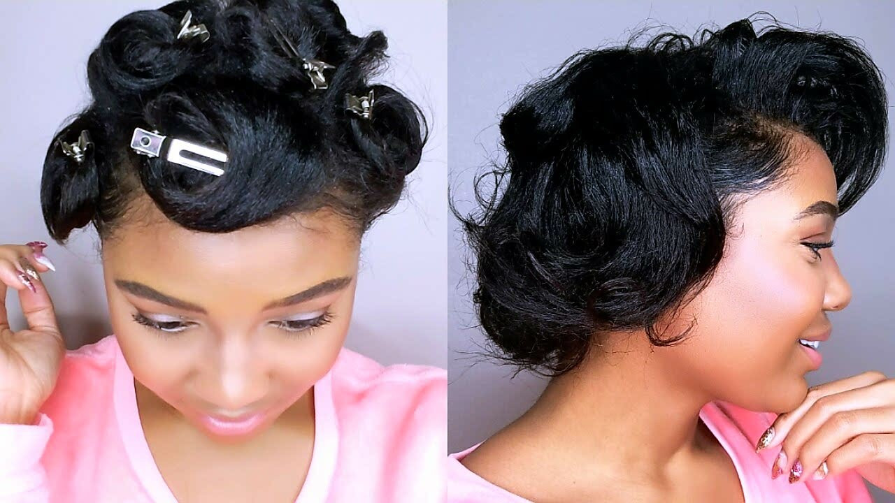 Pin Curl Hairstyles For Black Hair
 How To Style SHORT Relaxed Hair