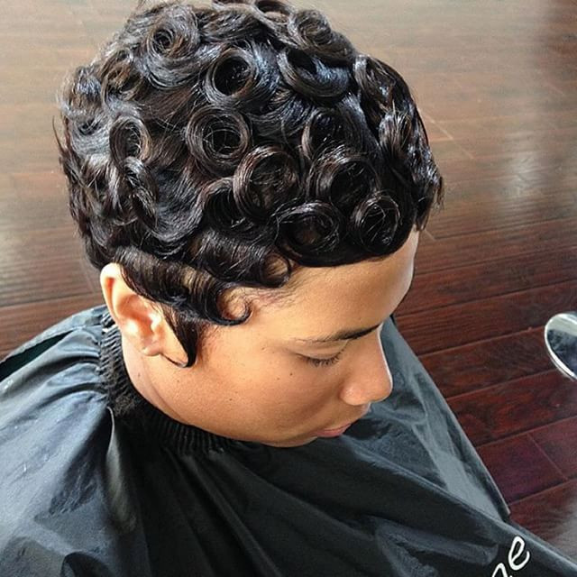 Pin Curl Hairstyles For Black Hair
 Lindsey weekendwishing brights whites Instagram