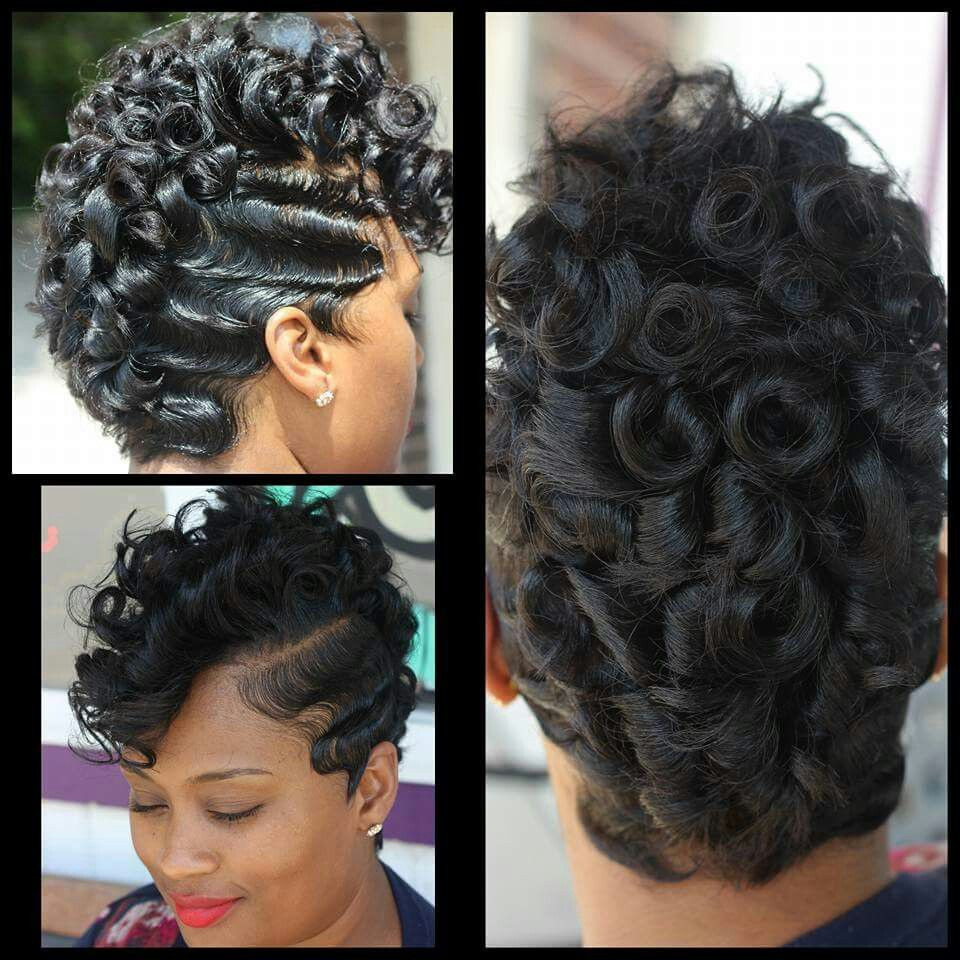 Pin Curl Hairstyles For Black Hair
 Waves and Pin Curls by kiastylez